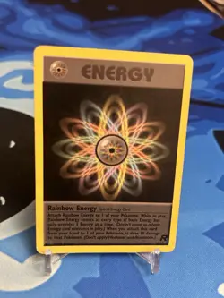Rainbow Energy 80/82 - Non Holo Rare Team Rocket - WOTC Pokemon Card DMG - Image 1