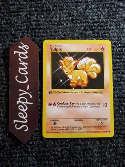 VULPIX Pokemon Card - WOTC - 1st Edition - Base Set - Shadowless - 68/102 - NM - Image 1