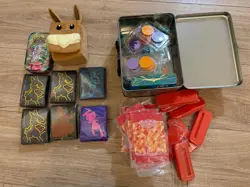 Pokemon Card Accessories Lot ETB Sleeves Dice Mini Binders Card Frames - Image 1