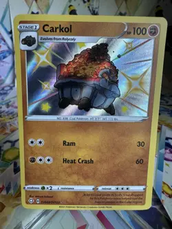 Carkol - SV068/SV122 - Shiny Holo Rare Pokemon TCG Shining Fates Card - Image 1