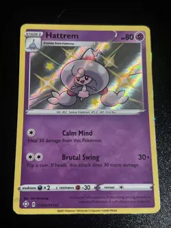 Hattrem SHINY SV055/SV122 Shining Fates NM Holofoil Rare Pokemon Card - Image 1