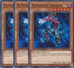 Yugioh - Blowback Dragon x 3 - 1st Edition NM - Plus Free Holographic Card - Image 1