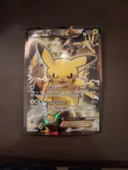 Pokemon Pikachu EX Full Art Holo Black Star Promo Card XY124 2016 Lightly Played - Image 1