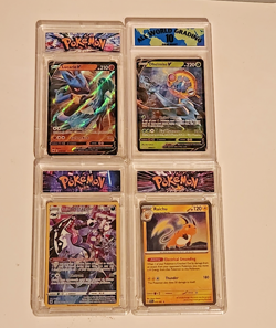 Lot of 4 Encased Pokemon Cards ( Raichu Lucario V Dhelmise V Obstagoon Graded ) - Image 1