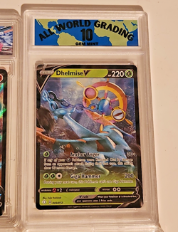Lot of 4 Encased Pokemon Cards ( Raichu Lucario V Dhelmise V Obstagoon Graded ) - Image 3