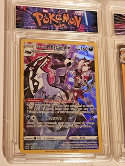 Lot of 4 Encased Pokemon Cards ( Raichu Lucario V Dhelmise V Obstagoon Graded ) - Image 4