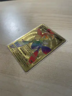 Fan Art - Scizor Vmax Rainbow PH 320 193/189 Gold Foil Textured Pokemon Card - Image 3