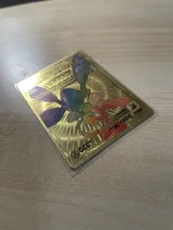 Fan Art - Scizor Vmax Rainbow PH 320 193/189 Gold Foil Textured Pokemon Card - Image 4