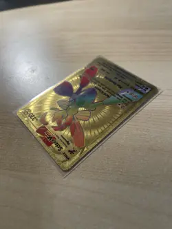 Fan Art - Scizor Vmax Rainbow PH 320 193/189 Gold Foil Textured Pokemon Card - Image 5