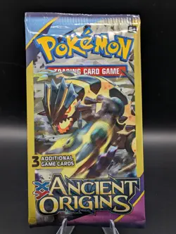 Pokemon XY Ancient Origins Groudon Art Mini Booster Pack 1 Pack 3 Cards - Image 1