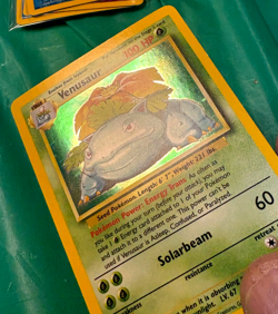Venusaur 15/102 Holo Base Set LP/NM Condition Pokemon Card - Image 3