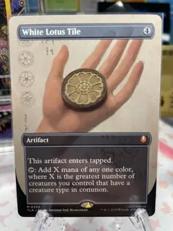 mtg -White Lotus Tile M0330 Reg (Borderless) Avatar Magic the Gathering NM - Image 1