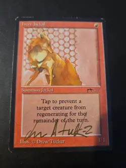 mtg arabian nights Signed Hurr Jackal Artist Auto - Image 1