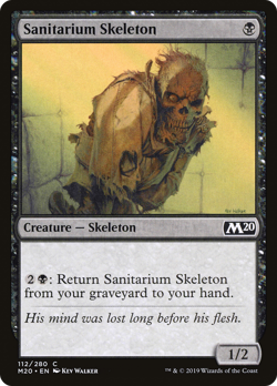 x4 Sanitarium Skeleton M20 MTG 112/280 M20 M/NM 4x - Image 1
