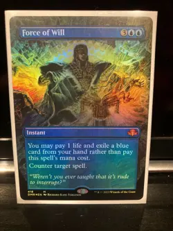 MTG Force of Will - NM Foil Borderless - DMR 418 - Image 1