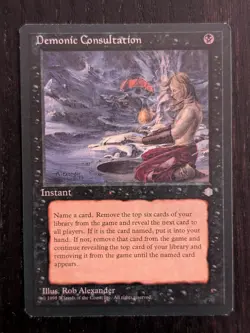 Demonic Consultation * ICE AGE * NM/MT * Magic the Gathering MtG - Image 1