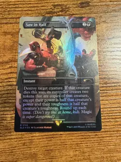 MTG Magic The Gathering Secret Lair Drop Deadpool Saw in Half FOIL - Image 1