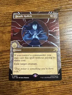 MTG Magic The Gathering Avatar Deadly Rollick PROMO Borderless Showcase - Image 1