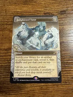 MTG Magic The Gathering Avatar Enlightened Tutor PROMO Borderless Showcase - Image 1