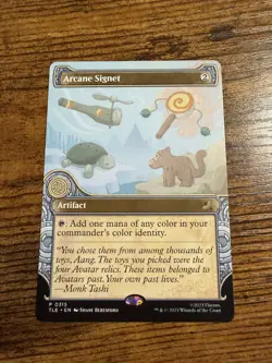 MTG Magic The Gathering Avatar Arcane Signet PROMO Borderless Showcase - Image 1