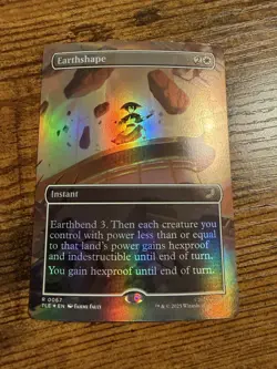 MTG Magic The Gathering Avatar Earthshape Eternal Borderless Showcase FOIL - Image 1