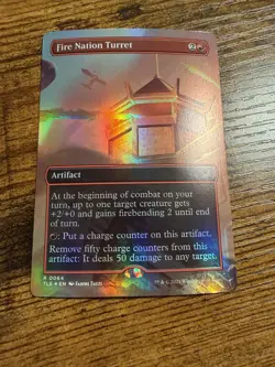 MTG Magic The Gather Avatar Fire Nation Turret Eternal Borderless Showcase FOIL - Image 1