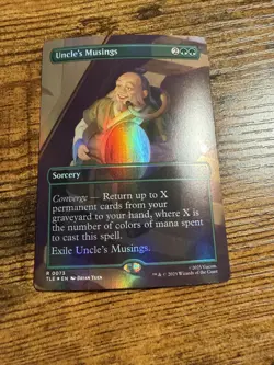MTG Magic The Gathering Avatar Uncle's Musings Eternal Borderless Showcase FOIL - Image 1