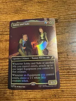 MTG Magic The Gathering Avatar Sokka and Suki Eternal Borderless Showcase FOIL - Image 1
