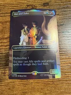 MTG Magic The Gathering Avatar Mai and Zuko Eternal Borderless Showcase FOIL - Image 1