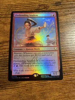 MTG Magic The Gathering Avatar Rare FOIL Firebending Student - Image 1