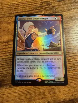 MTG Magic The Gathering Avatar Rare FOIL Sokka Bold Boomeranger - Image 1