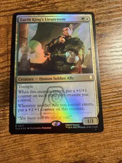 MTG Magic The Gathering Avatar Rare FOIL Earth King's Lieutenant - Image 1