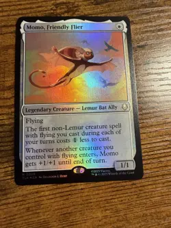 MTG Magic The Gathering Avatar Rare FOIL Momo Friendly Flier - Image 1