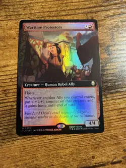 MTG Magic The Gathering Avatar Rare FOIL Extended Art Wartime Protestors - Image 1