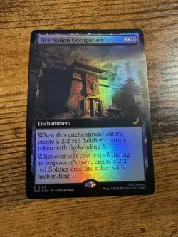 MTG Magic The Gathering Avatar Rare FOIL Extended Art Fire Nation Occupation - Image 1