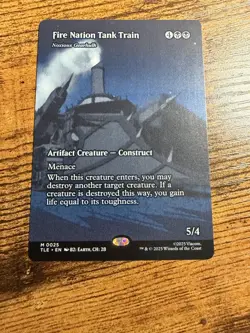 MTG Magic The Gath Avatar Mythic Eternal Legal Borderless Fire Nation Tank Train - Image 1