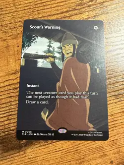 MTG Magic The Gathering Avatar Mythic Eternal Legal Borderless Scout's Warning - Image 1