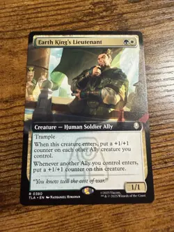 MTG Magic The Gathering Avatar Extended Art Earth King's Lieutenant - Image 1