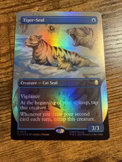 MTG Magic The Gathering Avatar Eternal Legal Borderless FOIL Tiger-Seal - Image 1