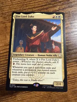 MTG Magic The Gathering Avatar Rare Fire Lord Zuko - Image 1