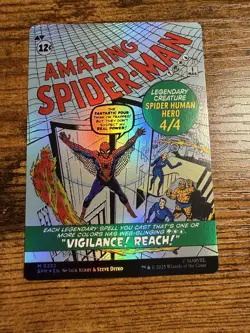 MTG Spider-Man Peter Parker Amazing Spider Man Borderless Foil 0232 - Image 2