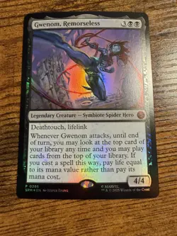 MTG Spider-Man Gwenom Remorseless PROMO FOIL - Image 1