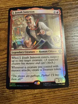 MTG Magic The Gathering Spider-Man Rare FOIL J. Jonah Jameson - Image 1