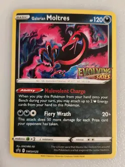 Pokemon TCG: Galarian MOLTRES - (Prerelease) Promo Evolving Skies SWSH125 - Image 1