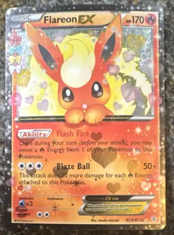 Pokemon TCG Flareon EX RC6/RC32 Generations Ultra Rare Full Art Holo - Image 1