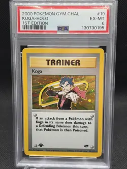 2000 Pokemon Gym Challenge KOGA RARE HOLO SP #19/132 1ST EDITION PSA 6! - Image 1