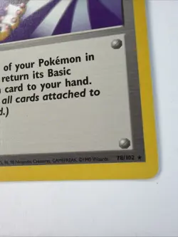 Pokemon TCG Scoop Up TCG Trainer Base Set NM 78/102 Rare Vintage - Image 4