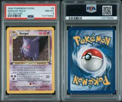 PSA 8 Gengar Holo 1st Edition #5 1999 Pokemon Fossil NM-MT 5/62 - Image 3