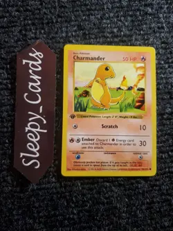 CHARMANDER 46/102 BASE SET 1ST EDITION SHADOWLESS NM POKEMON - Image 1