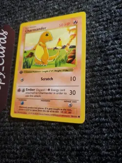 CHARMANDER 46/102 BASE SET 1ST EDITION SHADOWLESS NM POKEMON - Image 2